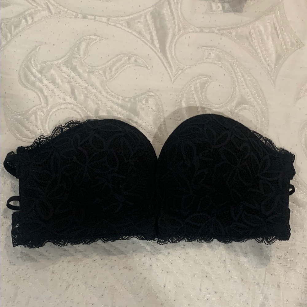 Unbranded Elegant Black Lace Strapless push up Bra 34B